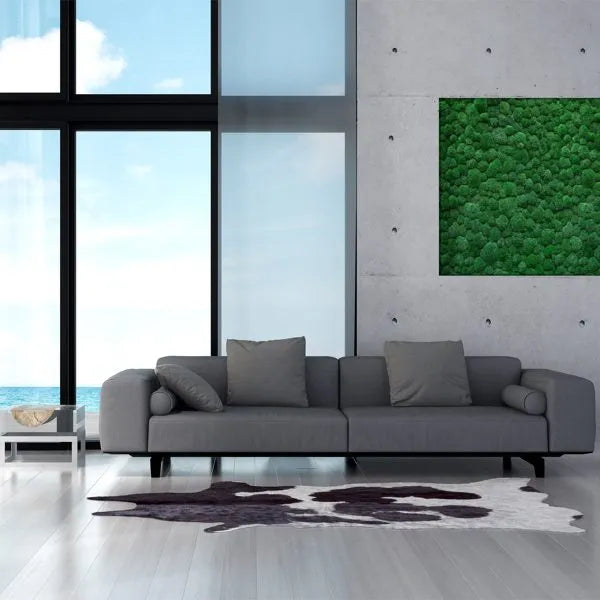Frameless Pillow Moss Wall Panels Square combined with concrete DecorMania UK